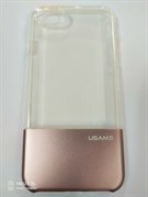 Чехол силикон Usams для APPLE iPhone 7, Ease Series, вставка из розового золота