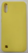 Силиконовый чехол Samsung Galaxy A10 утолщенный soft touch, желтый