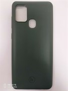 Накладка new Hoco Case матовая  Samsung A21S, зеленая