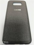 Силиконовый чехол Samsung G955F Galaxy S8 Plus "Textile" с логотипом, черный