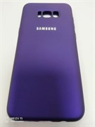 Силиконовый чехол Samsung G955F Galaxy S8 Plus Silicone Soft-touch finish, фиолетовый