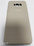 Силиконовый чехол Samsung G955F Galaxy S8 Plus Silicone Cover Silky and Soft-touch finish, бежевый