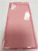Силиконовый чехол под оригинал Samsung   Note 10 Plus прозрачно-розовый