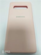 Силиконовый чехол Samsung G975F Galaxy S10 Plus Silicone Cover Silky, персиковый