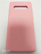 Силиконовый чехол Samsung G975F Galaxy S10 Plus Silicone Cover Silky, розовый