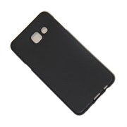Силиконовый чехол Samsung A310 Galaxy A3 2016 "Металлик" черный