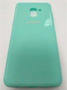 Силиконовый чехол Samsung A730 Galaxy A8+ 2018 ультратонкий бело-прозрачный